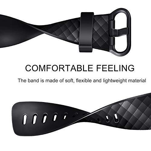Tobfit Watch Strap Compatible with Fitbit Charge 4 / Fitbit Charge 3 (Watch Not Included), Removable Soft Belts for Charge 3/4 Wristband, Smartwatch Band for Men & Women (L, Burgundy Red) - Image 4