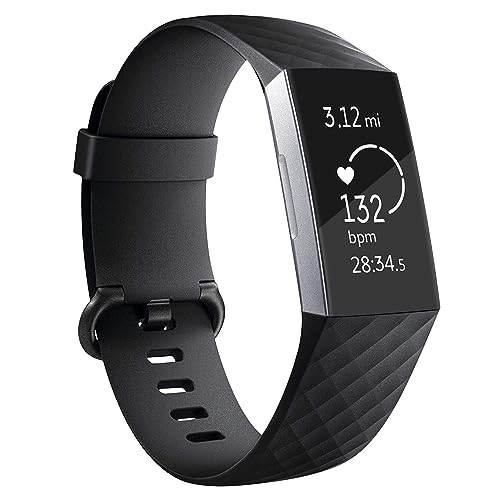 Tobfit Watch Strap Compatible with Fitbit Charge 4 / Fitbit Charge 3 (Watch Not Included), Removable Soft Belts for Charge 3/4 Wristband, Smartwatch Band for Men & Women (L, Burgundy Red) - Image 1