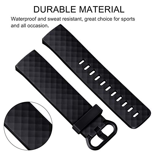 Tobfit Watch Strap Compatible with Fitbit Charge 4 / Fitbit Charge 3 (Watch Not Included), Removable Soft Belts for Charge 3/4 Wristband, Smartwatch Band for Men & Women (L, Burgundy Red) - Image 3