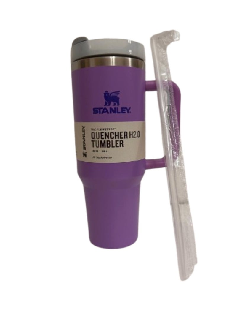 Stanley Tumbler Quencher H2.0 FlowState™ Stainless Steel Vacuum Insulated Tumbler with Lid and Straw for Water, Iced Tea or Coffee, Smoothie and More, Violet , 40 oz/1.18L. - Image 2