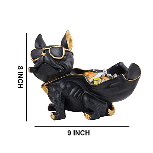 zart Dog Showpiece for Home Decor showpiece (7.5 inch)(Resin, Black) - Image 4