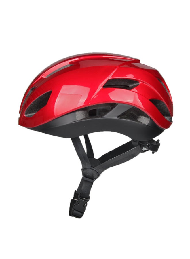 Metallic Red Black One-piece Bicycle Riding Wind-breaking Helmet Men's Summer Mountain Bike Road Bike Safety Helmet Women's Bicycle Equipment