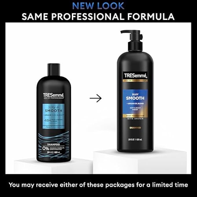 Tresemme SHAMPOO SILKY & SMOOTH FOR FRIZZY HAIR FORMULATED WITH PRO STYLE TECHNOLOGY 28 FL OZ - Image 2