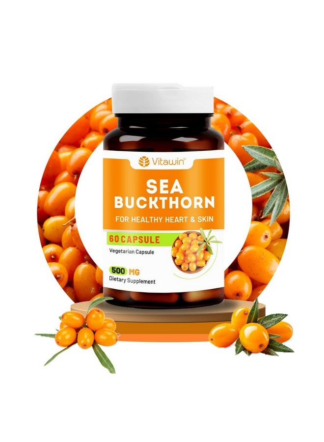 Vitawin Sea Buckthorn For Healthy Heart, Immunity Power, Skin Care & Body Detox, Natural Herbal Nutrition Supplement, Veg - 60 Capsules, 100 grams - Image 1