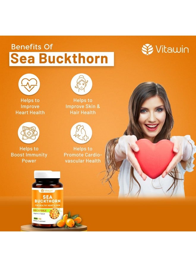 Vitawin Sea Buckthorn For Healthy Heart, Immunity Power, Skin Care & Body Detox, Natural Herbal Nutrition Supplement, Veg - 60 Capsules, 100 grams - Image 5