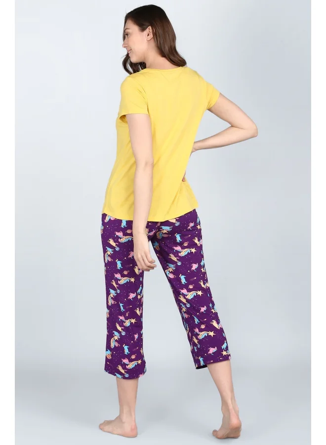 NeceSera Spaced Out Unicorn Capri Set