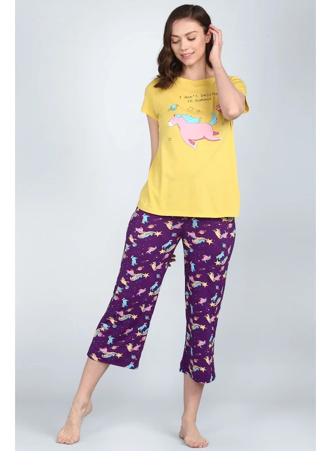 NeceSera Spaced Out Unicorn Capri Set