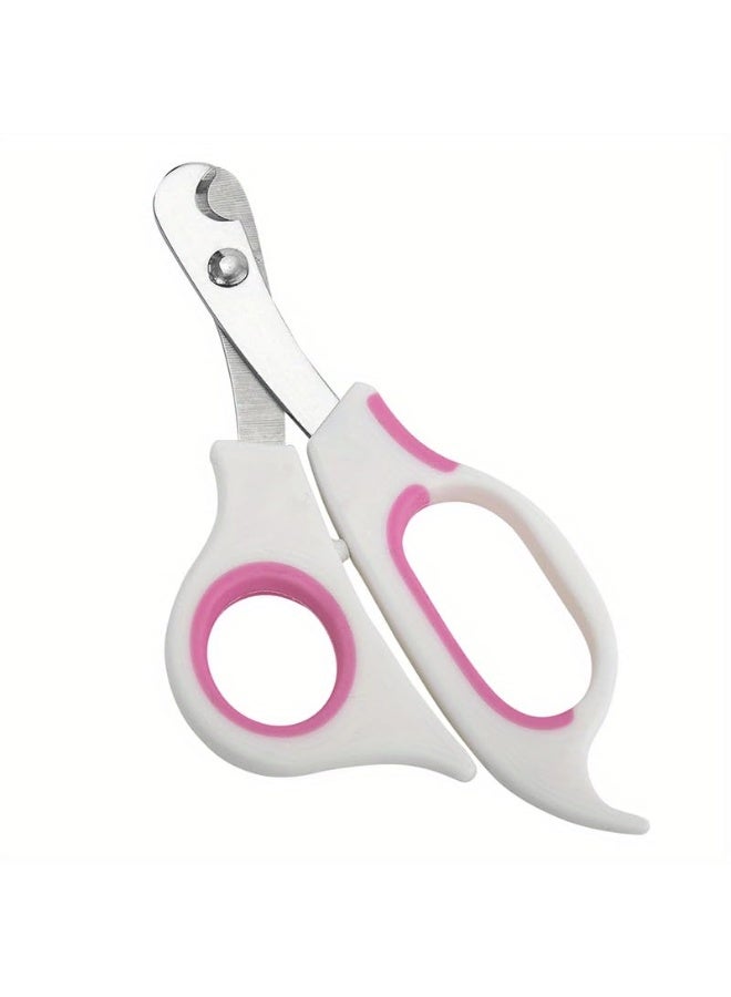 Rubik Pet Nail Clipper, Stainless Steel Nail Cutter Scissor for Cat Dog Birds Kittens Rabbits and Small Animals Grooming (Pink/White) - Image 2