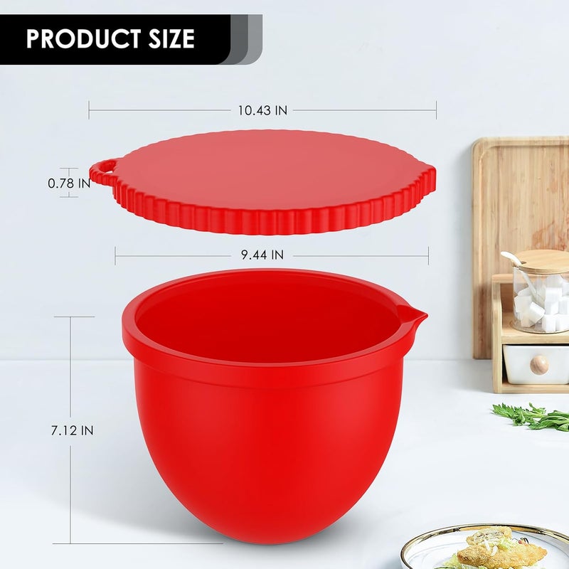 COOBL Silicone Bowl Liners for 5 QT KitchenAid Mixers, 3 Set Silicone Bowls with Lids,Quick Replacement, Multi-Occasion - Image 2