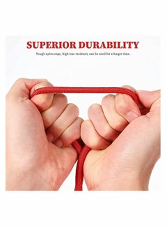 Generic Dog Rope Leash Red Dog Rope for Dog Training Pet Nylon Slip Rope Lead Durable Sturdy Comfortable Pet Leash Puppy No Pull Training Slip Lead for Puppy Small Dogs Walking Hiking Camping  - Image 3