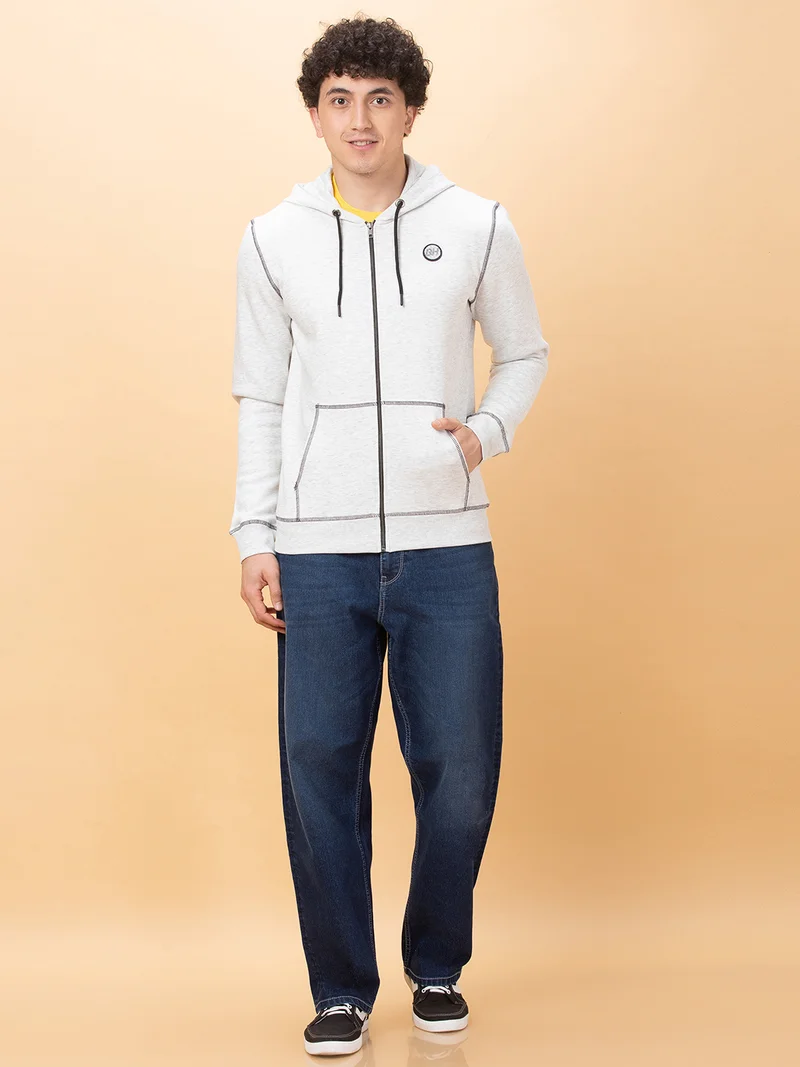 بيينغ هيومان Being Human Ecru Mel Hoodie For Men