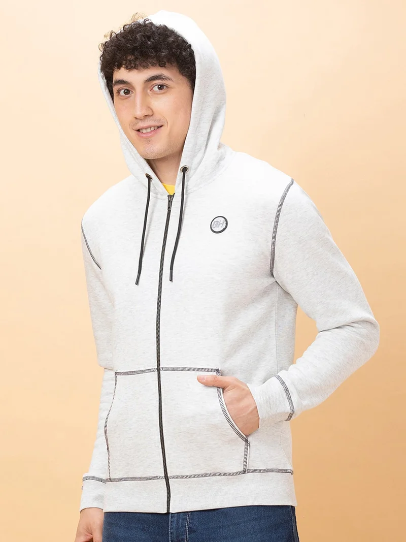 Being Human Being Human Ecru Mel Hoodie For Men