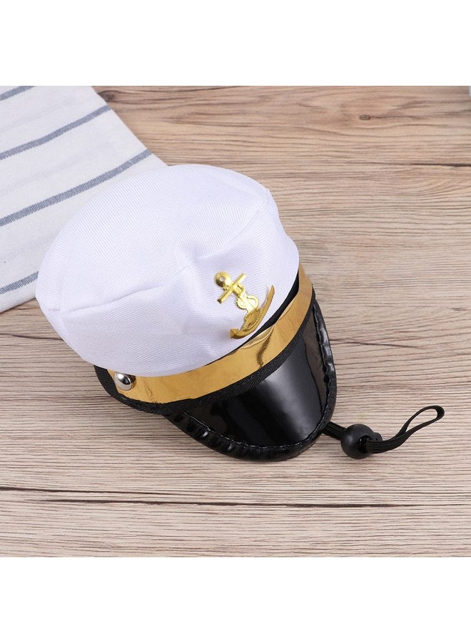 سوتشات قبعة كابتن كلب من Soochat، قبعة بحار على شكل جرو قطة، قبعة زي تنكري للهالوين، إكسسوارات دعائم الصور - Image 2