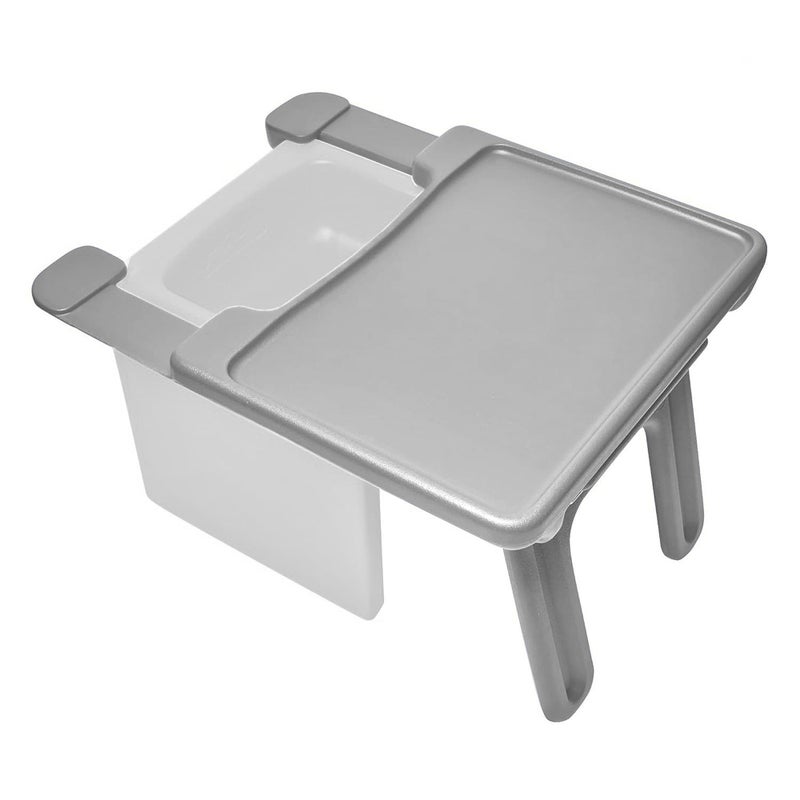 Children's Factory Edutray Desk Attachment for Cube Chair â€“ Toddler Study Surface for Homeschool, Classroom, Space-Saving, Durable, Easy-Clean Plastic, Gray - Image 1