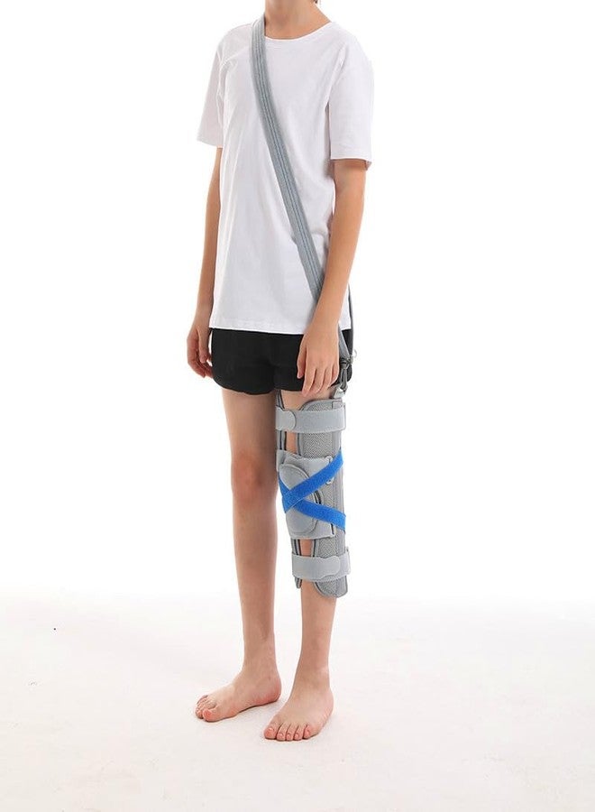 RousuMedi Kids Knee Leg Immobilizer Pediatric Knee Brace Support Child Knee Fixed Splint Leg Fracture Splint Leg Immobilizer/Knee Splint/Knee Brace (Small) - Image 2