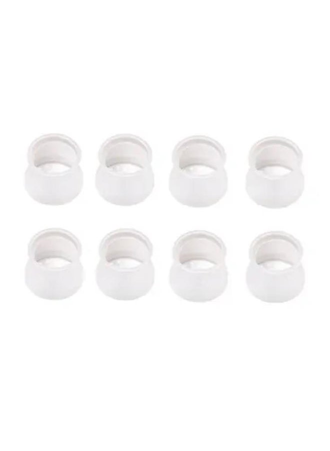 NIBEMINENT 8-Piece Non-Slip Silicone Table And Chair Foot Cover White