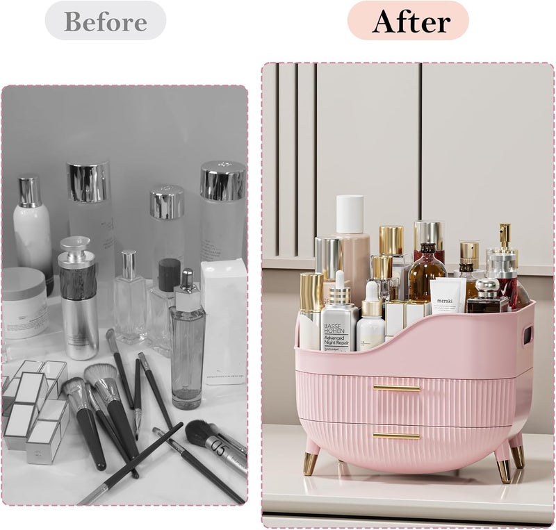 Deoxys Makeup Organizer, Skincare Holder Bathroom Counter Organizer, Storage Box Cosmetic Display Cases, Teen Girl Gifts Trendy Stuff Make up Organizers for Vanity, Dresser, Countertop - Image 4