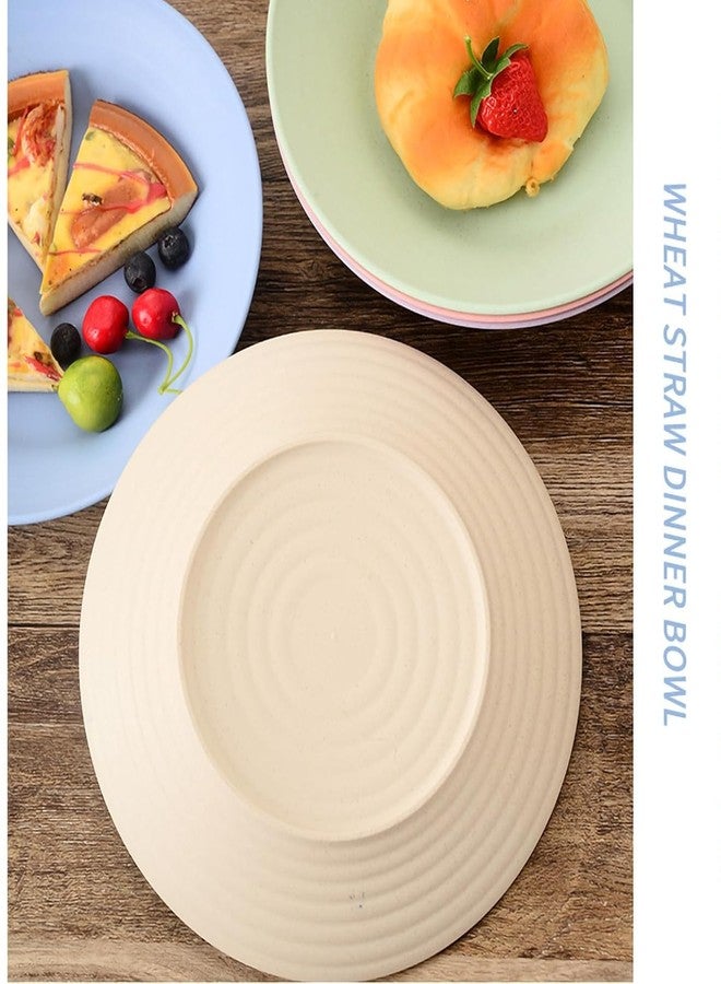 BGVM Wheat Straw Wide Rimmed Soup Bowl Set – 23cm Large Pasta Plates for Spaghetti, Dipping Bread, and Fancy Dinners – Durable & Stylish Dinnerware for Everyday & Restaurant Use (1, Beige) - Image 3