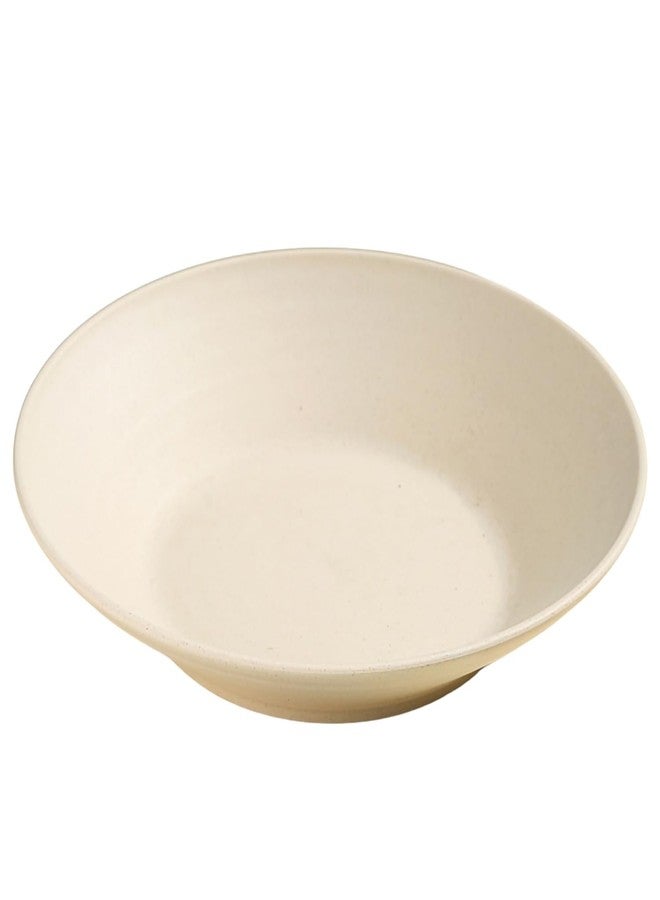 BGVM Wheat Straw Wide Rimmed Soup Bowl Set – 23cm Large Pasta Plates for Spaghetti, Dipping Bread, and Fancy Dinners – Durable & Stylish Dinnerware for Everyday & Restaurant Use (1, Beige) - Image 1