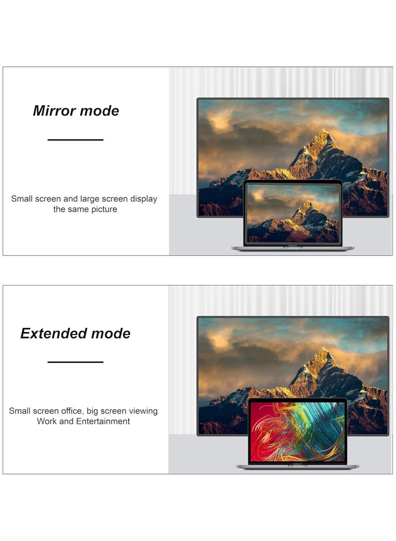 MOWSIL 12 in 1 USB C Hub 4K HDMI and FHD VGA Dual Video Output Type C Hub, PD 100W, Gigabit Ethernet, 3 USB 3.0 Ports, USB C to 3.5mm, SD/TF Slot Multiport Adapter for MacBook Pro/Air 2023, HP, - Image 3