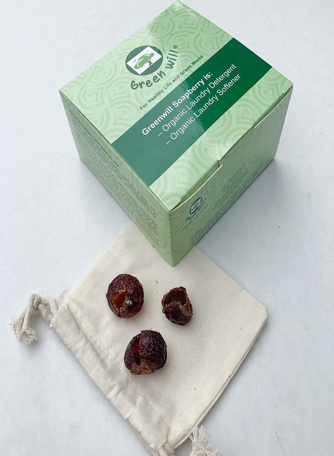Greenwill 6 Ounces Greenwill Organic De-seeded Soapberry/Soap Nuts Natural Laundry Detergent with Wash Bag - Image 2