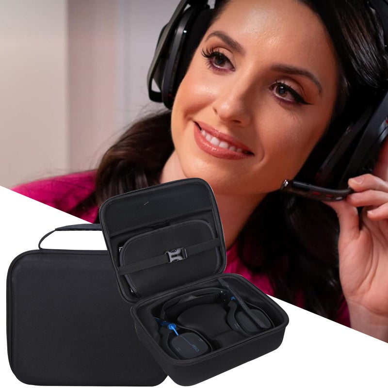 Aproca Portable Hard Protective Case, Compatible with Logitech G Astro A50 X/Astro Gaming A50 Wireless Dolby Gaming Headset (Black) - Image 5