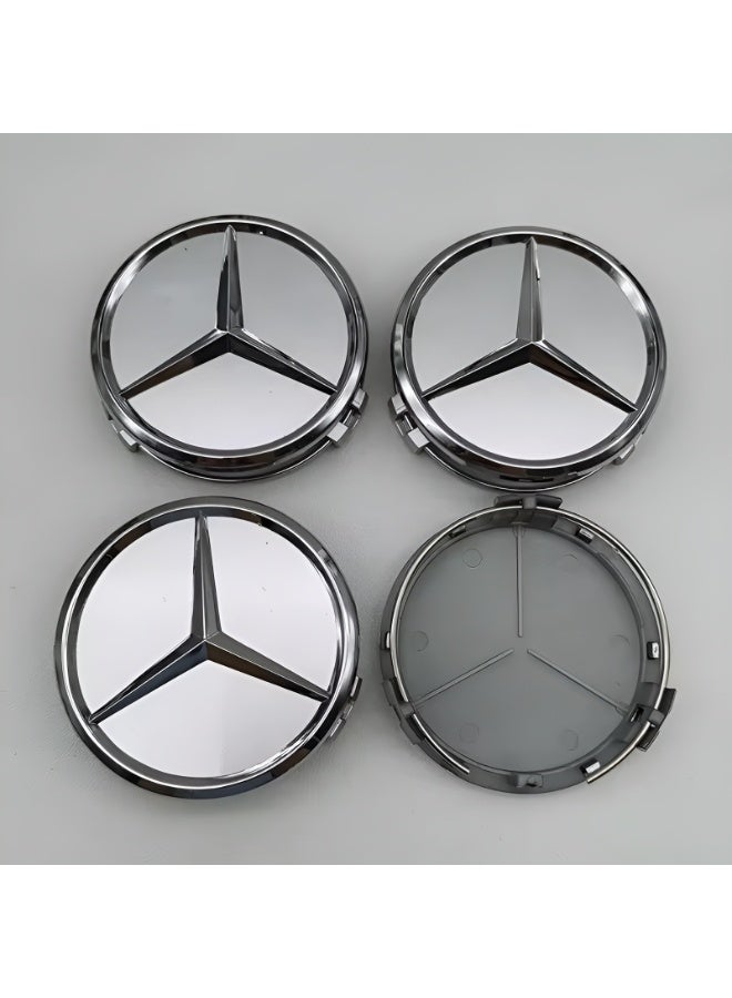 Car Wheel Center Hub Caps Covers for Mercedes-Benz, Durable Snap-On Alloy Rim Center Caps, OEM Style Replacement - Image 2