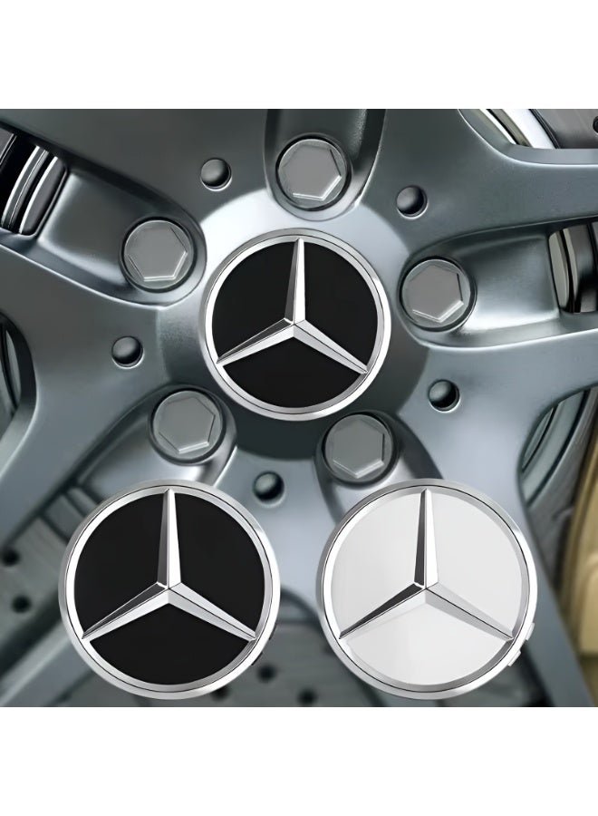 Car Wheel Center Hub Caps Covers for Mercedes-Benz, Durable Snap-On Alloy Rim Center Caps, OEM Style Replacement - Image 4