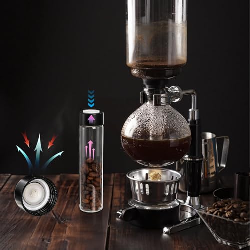 AVLA 8 Pack 2 OZ Coffee Bean Cellar Tubes, Single Dose Coffee Beans Storage with One-Way Exhaust Valve, Glass Espresso Beans Container, Dosing Vials with Wooden Stand Hopper for Coffee Lover, 20-22g - Image 5