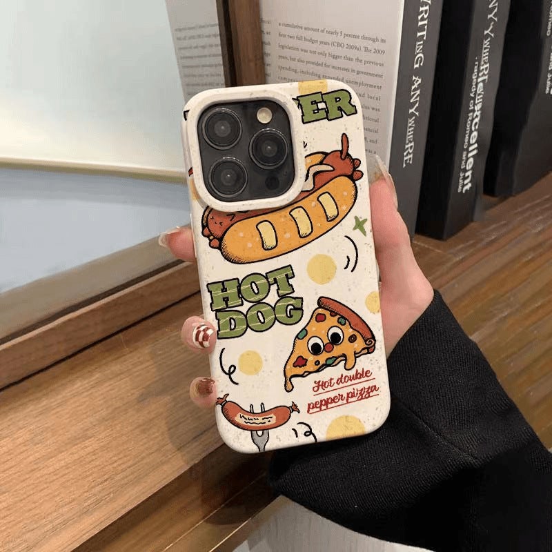 Apple iPhone 16 Pro Hot Dog Creative Cartoon Cute Drop-Proof Phone Case - Image 1