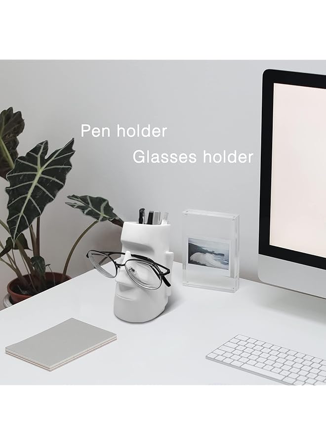 X spring Pencil Holder Pen Holder For Desk Pencil Holder With Glasses Holder Simple Modern Style Pencil Holder With Glasses Holder Multifunctional Makeup Brush Holder Desk Accessories - Image 3