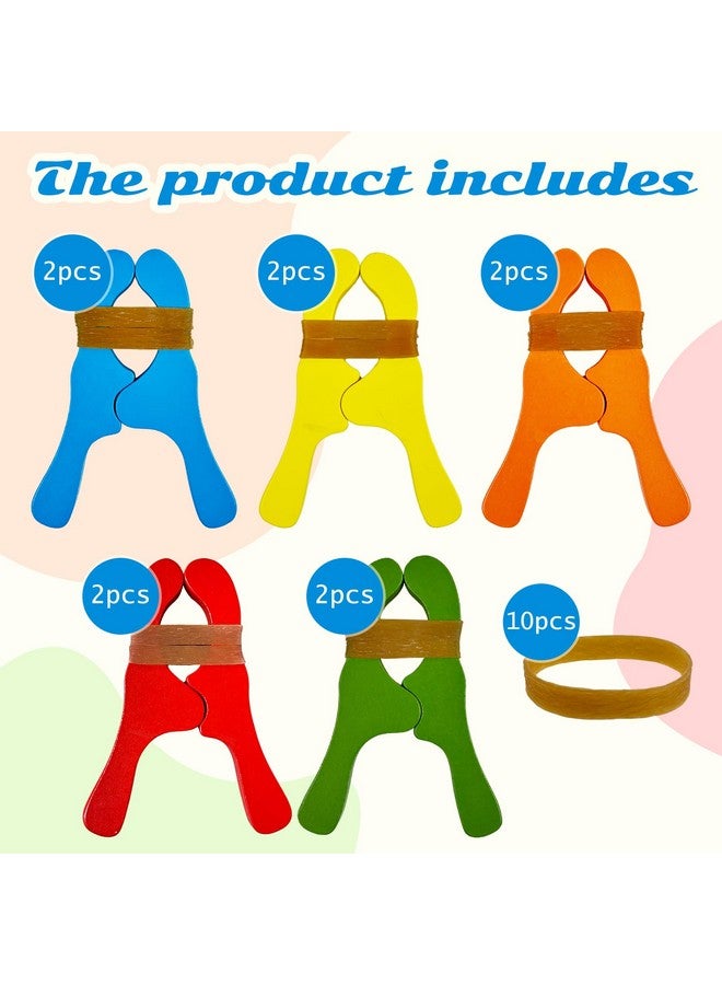 Hlimior 10 PCS Colorful Wooden Play Clips Set - Montessori & Waldorf Fort Building Kit for Children with Handmade Giant Clips. Perfect for Kindergarten, Home, School & Playgrounds - Image 3