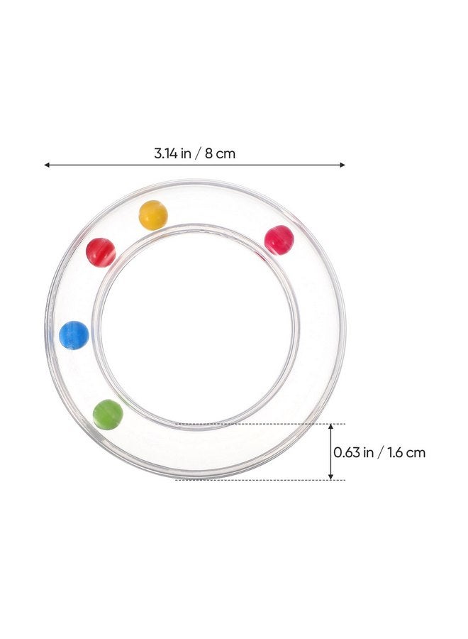 Toyvian 6Pcs Baby Toy Rings, Baby Rattles Plastic Clear Hand Bell Shaker, Rattle Inserts for Baby Toys, Developmental Baby Toy for Early Learning, Newborn Toddler Gifts - Image 4