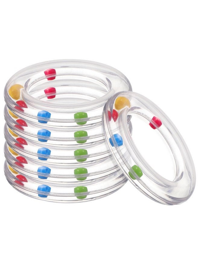 Toyvian 6Pcs Baby Toy Rings, Baby Rattles Plastic Clear Hand Bell Shaker, Rattle Inserts for Baby Toys, Developmental Baby Toy for Early Learning, Newborn Toddler Gifts - Image 2