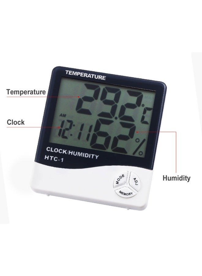 Chabeia Digital Home Thermometer, Hygrometer Indoor Humidity Gauge, Baby Room Temperature Humidity Sensor Meter, for Bedroom Plants Greenhouse Humidors Office（White） - Image 3