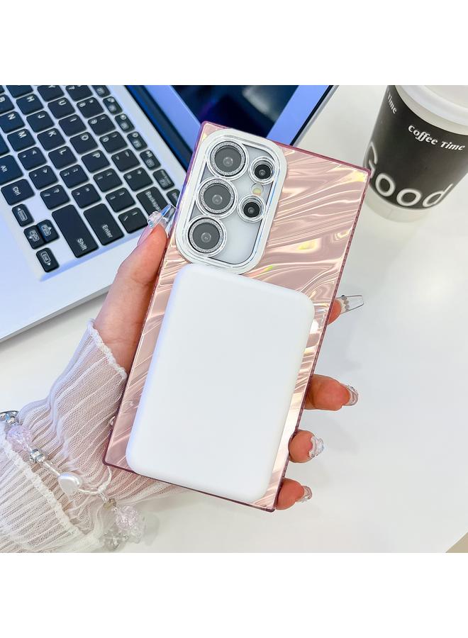 S-TOP Case For Samsung Galaxy A35 5G Plating Texture Wristband MagSafe TPU Phone Case with Glitter Lens Film - Image 4