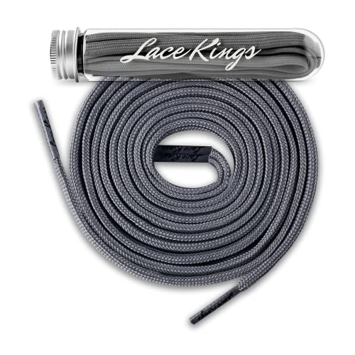 Lace Kings Flat Shoelaces (Dark Grey - 27in) - Image 1