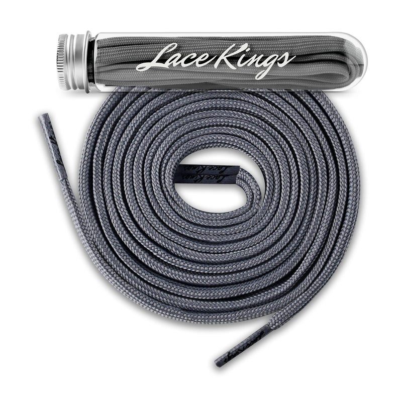 Lace Kings Flat Shoelaces (Dark Grey - 27in) - Image 4
