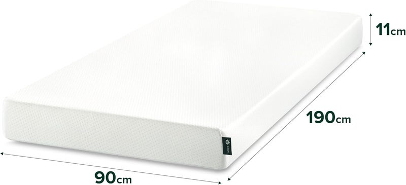 Zinus Memory Foam Mattress, White, 90 x 190 cm - Image 2