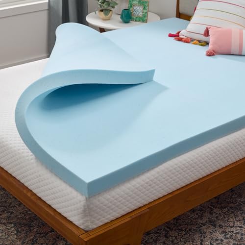 LINENSPA LINENSPA Memory Foam Mattress Topper  3 Inch Gel Infused Memory Foam  Plush Feel  Cooling and Pressure Relieving  CertiPUR Certified  Dorm Room Essentials  Full XL Size 