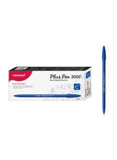 Monami Plus Pen 3000 Felt Tip Pens, Fine Point (0.4Mm), Fine Liner, Writing/Journaling/Note Taking At Home, School And Office, Blue, 12-Count  - Image 1