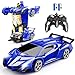 Blackma Remote Control Car Transform OneButton Deformation 360Rotating Drifting Transform Robot RC Car with LED Light Toy Gifts for 4 5 6 7 8 9 10 11 12 Years Old Boy Blue - Image 2