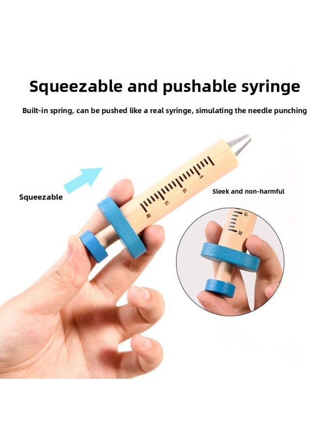 Children's Simulation Small Doctor Baby Play House Wooden Toy Set Boys And Girls Injection Toy Gift-Color:Red Emergency Doctor - Image 4