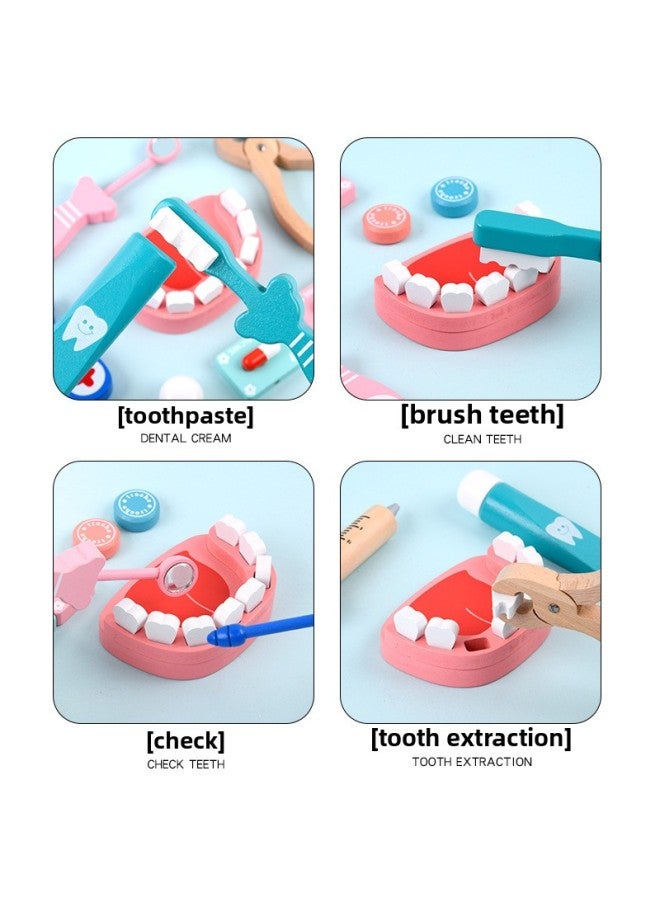 Children's Simulation Small Doctor Baby Play House Wooden Toy Set Boys And Girls Injection Toy Gift-Color:Red Emergency Doctor - Image 5