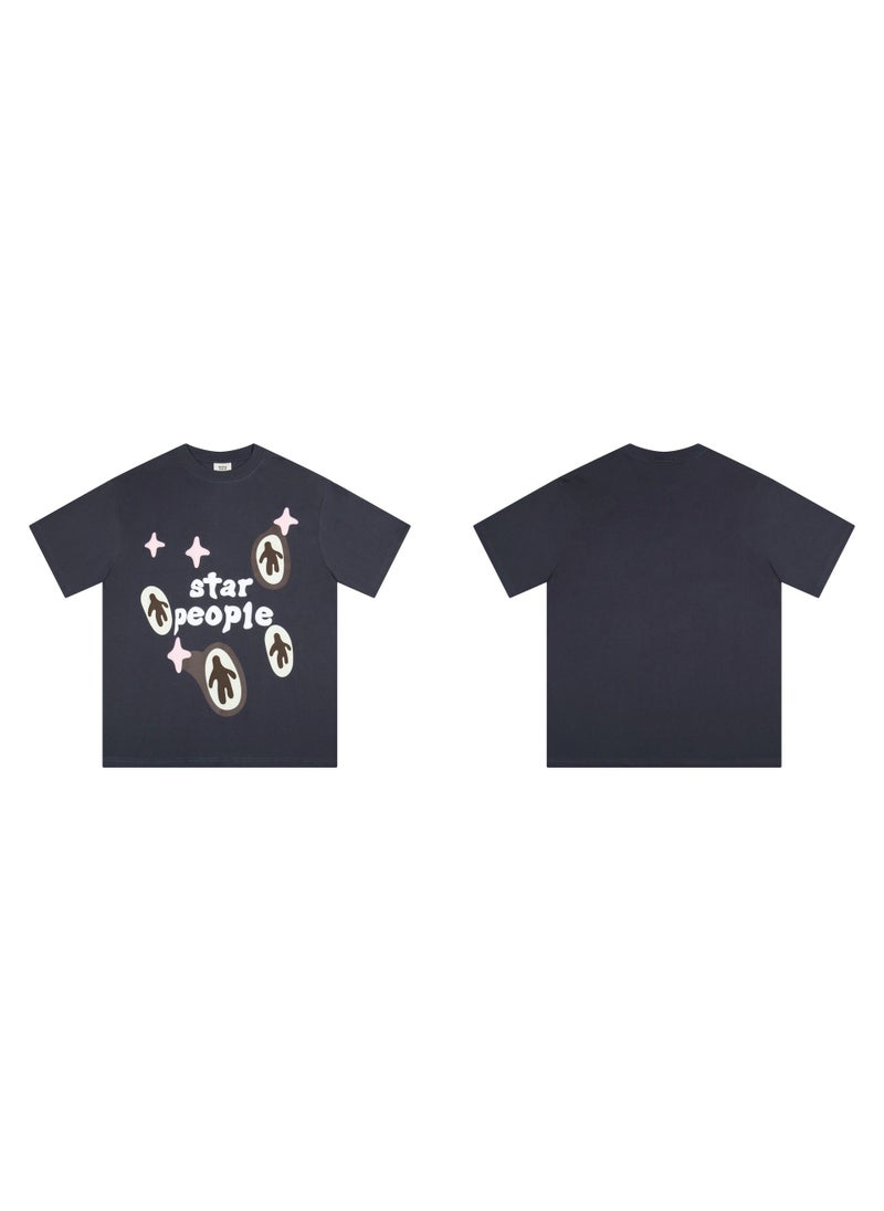 Generic - Broken Planet Cartoon Logo Cotton Tee 310 Paris Grey - Image 1