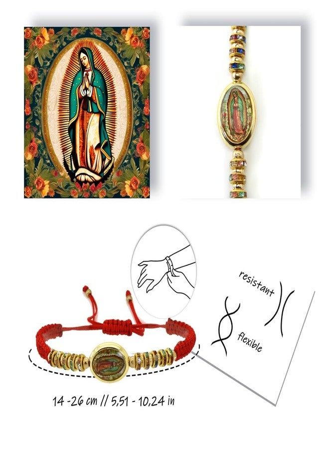 BDM - Pulsera de la Virgen de Guadalupe, brazalete medalla con imagen de la Virgen protectora Guadalupe - Modelo 4 - Image 2
