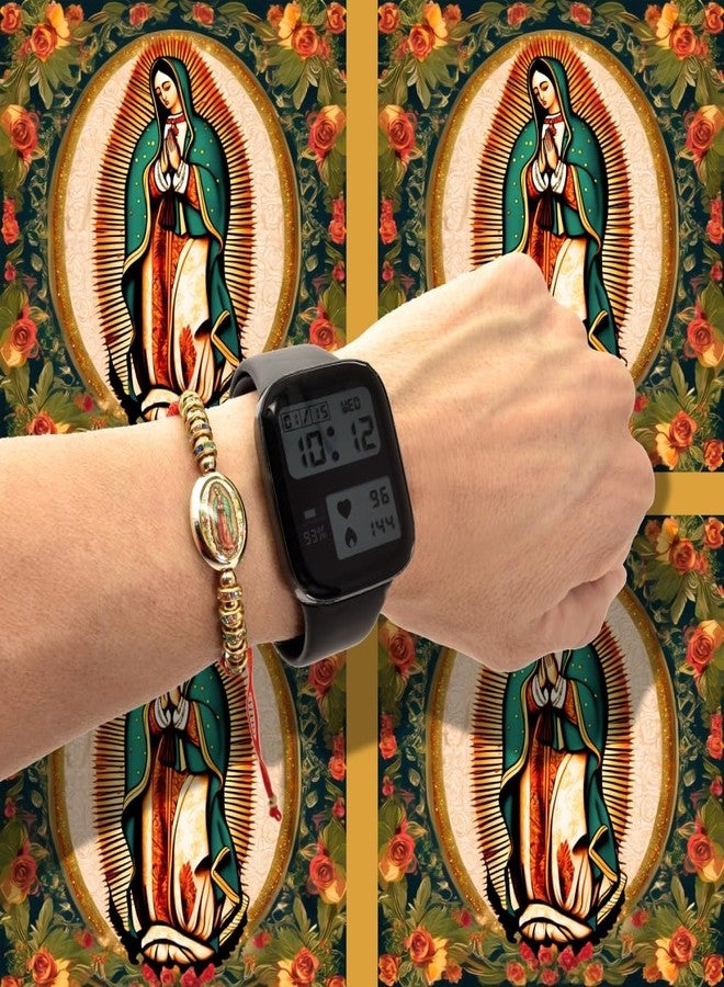 BDM - Pulsera de la Virgen de Guadalupe, brazalete medalla con imagen de la Virgen protectora Guadalupe - Modelo 4 - Image 4