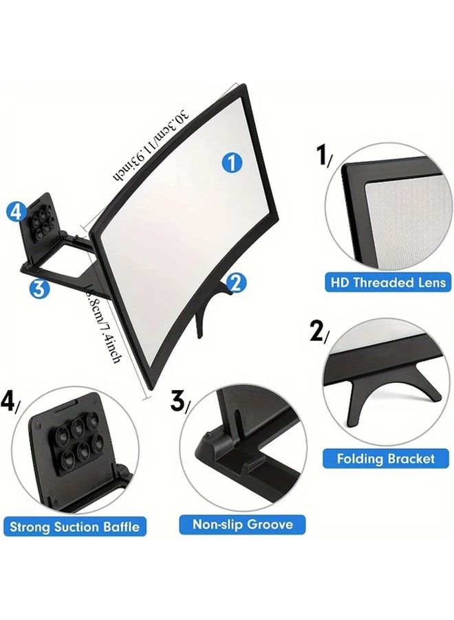 14 Inch Phone Magnifying Glass 3D Screen Extender For Movies Games Camping - Image 2