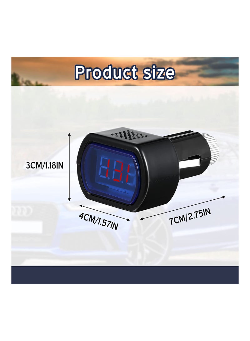 KASTWAVE Car Voltmeter DC 12V 24V with LED Digital Display Panel, Mini Vehicle Voltage Gauge Monitor for Auto Car Motorcycle Truck, 4 Pcs - Image 5