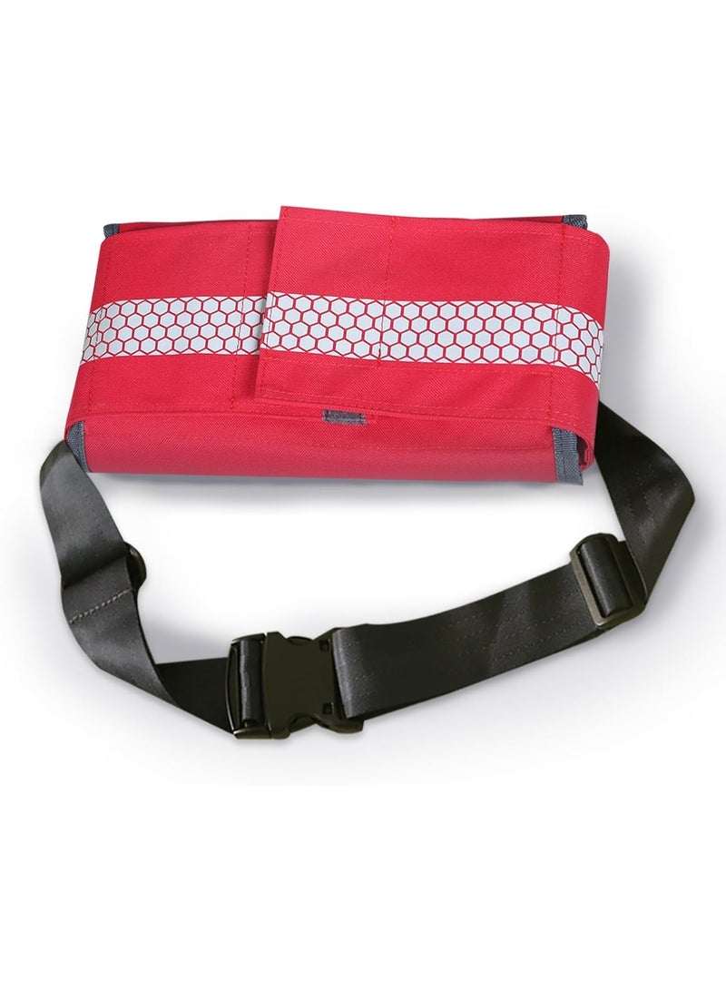 Ehucon Empty First Aid Waist Bag Molle Medical Pouch with Belt, EMS Fanny Pack with Three-piece System,IFAK Medical Bag for Camping,Hiking or Traveling (Red) - Image 1